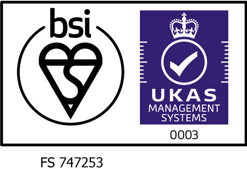 ISO9001:2015 certified from UKAS accredited provider BSI