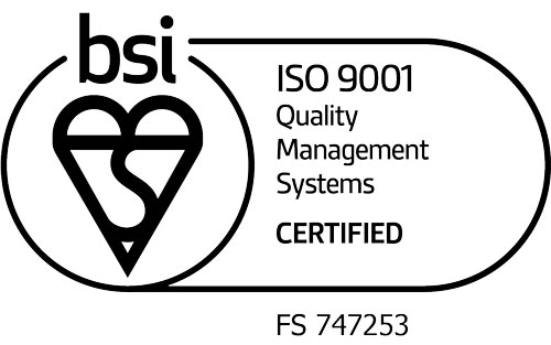 ISO9001:2015 certified mark of trust with certificate number FS 747253